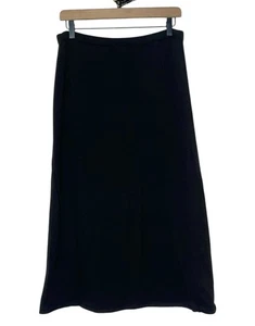 Falda midi Eileen Fisher tejida cintura elástica marrón minimalista talla pequeña - Imagen 1 de 4