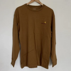 Carhartt WIP Work in Progress Chase Tan Long Sleave Tee Shirt Size XL - Picture 1 of 4