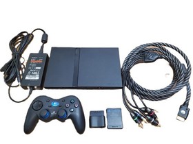Sony PlayStation 2 Slim Console- Component Cable Wireless Controller Memory card