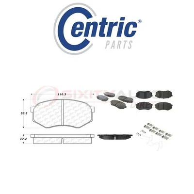Centric Posi Quiet Disc Brake Pads w Shims for 1989-1995 Mitsubishi Fuso FE nl Foto 1 de 4
