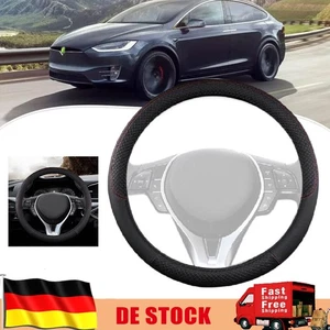 Schwarz Auto Lenkradbezug Lenkradschoner Lenkradschutz Lenkradhülle Ø 37-38cm - Bild 1 von 13