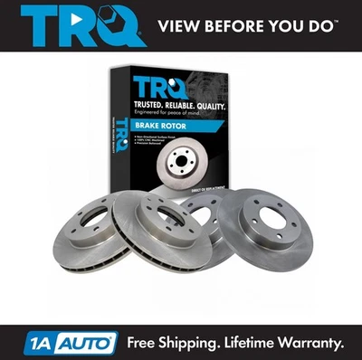 TRQ Brake Rotor Set Fits 1993-1997 Ford Probe Mazda 626 MX-6 2001-2003 Protege - Image 1 of 4