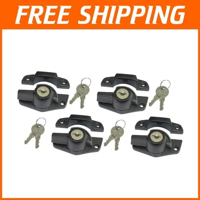 Cerradura de seguridad para ventana corredera, aluminio, blanco, paquete de 4 Foto 1 de 4