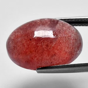💎 13.87ct 18x13.2mm Oval Cabochon Natural Orangish Pink Quartz - Africa Gem - Picture 1 of 4