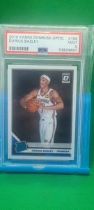 2019 Panini Donruss Optic #156 DARIUS BAZLEY Rated Rookie PSA 9 MINT RC Card NBA - Bild 1 von 6