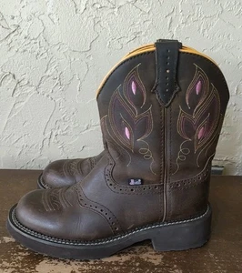 Justin Gypsy Damengröße 8 B Cowboystiefel braun Leder Western - Bild 1 von 7