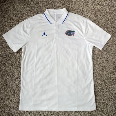 Florida Gators Air Jordan Dri Fit Polo Men's Size Medium White DZ8367-100 NEW - Image 1 of 4