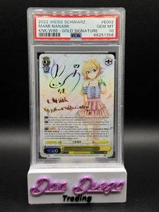 2022 bianco nero KNK/W86 oro firma #E002 Mami Nanami Holo PSA 10 - Foto 1 di 2