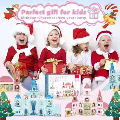 65pcs Magnetic Building Blocks Toys for 3-10 Years Castle Themed Gift - Image 1 of 4
