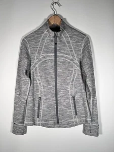 Lululemon Define Jacket Womens US 10 / UK 14 Heather Grey Performance Vent Gym - Picture 1 of 12