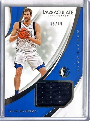 2018-19 Panini Immaculate #RM-DNK Dirk Nowitzki Remarkable Memorabilia 05/49 CJ - Image 1 of 2