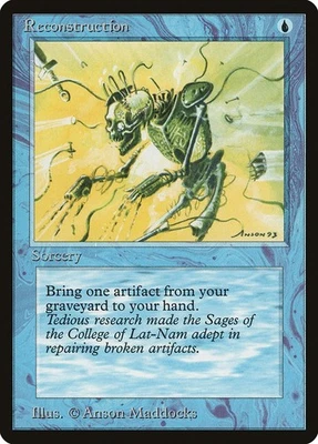 MTG Reconstruction LP Antiquities ATQ Magic Gathering card old school - Image 1 of 3