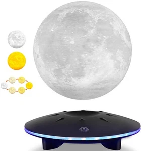 Schwebende Mondlampe, 3D Druck Spinning Moon Light, magnetisch schwebender Mond - Bild 1 von 5