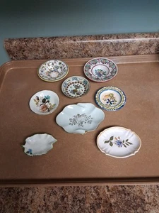 8 Floral Antique Porcelain and Other Trinket Dishes 1 Royal Grafton - Picture 1 of 18