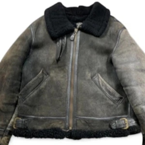 Chaqueta de Vuelo AVIREX B-3 Talla 40 Negra Piel de Oveja Mouton Piel de Cordero Cuero Bombardero - Imagen 1 de 9