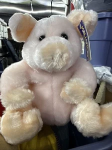 Vintage 2001 Kellytoy süßes SCHWEIN 9 Zoll Plüschtier Stofftier Spielzeug mit Etikett Schweinchen - Bild 1 von 6
