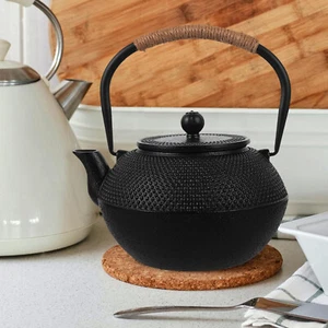 Gusseisen Teekanne Asiatische Teekanne 800ml mit Edelstahl Teesieb Wasserkochers - Bild 1 von 19