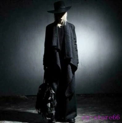 Poncho gabardina larga de mezcla de lana para hombre capa asimétrica de gran tamaño Foto 1 de 4