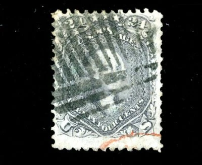 USAstamps Used FVF US Serie of 1861 Washington Scott 78 + Red Cancel - Image 1 of 2