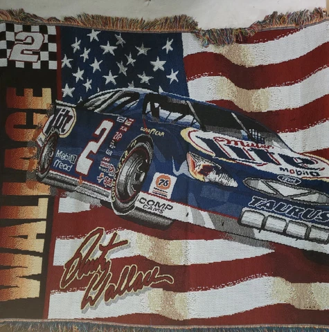 Rusty Wallace #2 Miller NASCAR 60x40 Tapestry Throw Blanket By Northwest Company Cover