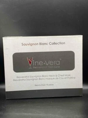 Vine Vera Resveratrol Cuidado de la Piel Sauvignon Blanc Cuello y Pecho Máscaras 14 Piezas Foto 1 de 2