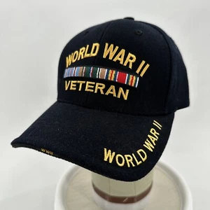 Baseballmütze Kappe zweiter Weltkrieg Veteran Hook & Loop Strapback schnelle Dominanz marineblau - Bild 1 von 5
