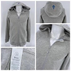 Ivivva Hooded Full Zip Yoga Jacket Sz 14 Girls Gray Cotton Polyester YGI S4-74 - Picture 1 of 11