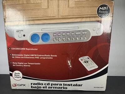 GPX Under-Cabinet CD Radio MP3 Ready with Remote Model KCCD6316DT (New) - Image 1 of 4