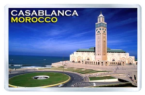 Casablanca Marocco MOD2 Fridge Magnet Souvenir Calamita Frigorifero - Bild 1 von 1
