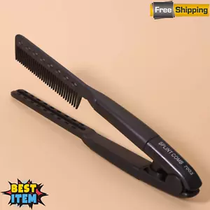 Women's Flat Straightening Comb Hairdressing Styling V-Shaped Smooth Hair Comb - Picture 1 of 6
