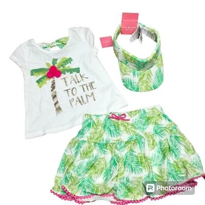 Isaac Mizrahi palm beach summer Tank Top Skort visor Girls Size XS 4 - Picture 1 of 7
