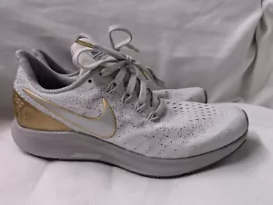 Nike Zoom Pegasus 35 Women's Size 7 Running Shoe AV3046-001 White/Gold - Picture 1 of 12