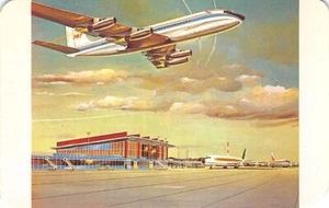 Neues Luftterminalgebäude Warwick, Flughafen Rhode Island ca. 1960er Vintage Postkarte - Bild 1 von 2