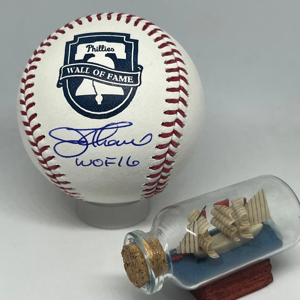 Jim Thome signed Rawlings Phillies WOF Baseball MLB HOLO Wall of Fame Auto A3618 - Image 1 of 1