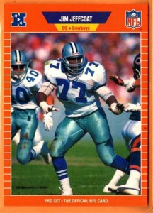 JIM JEFFCOAT(DALLAS COWBOYS)1989 PRO SET FOOTBALL CARD - Picture 1 of 1