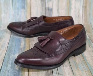 Mocasines Allen Edmonds Arlington Borgoña Punta de Ala Kiltie Borla Talla 9.5 (C) BONITOS - Imagen 1 de 11