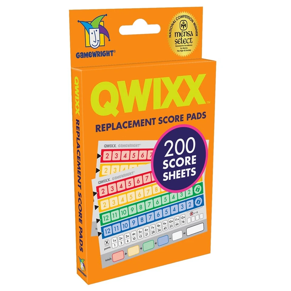 Gamewright Qwixx Replacement Score Cards Action Game Multi-colored 0 Ounces
