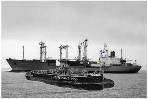 Foto DDR Frachtschiff, DSR Containerschiff DRESDEN - Bild 1 von 1
