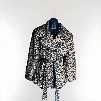 Винтажный Y2K леопард куртка пальто горох траншея гепард Донна Salyers готическая сцена - Изображение 1 из 4