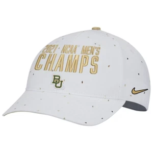 Baylor Bears Hat Cap 2021 NCAA Mens Champions Basketball Locker Room White Nike - Picture 1 of 3