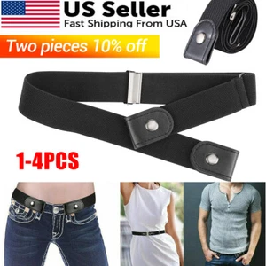 Unisex Buckle Free Elastic Invisible Waist Belt For Jeans No Bulge Hassle USA - Picture 1 of 12