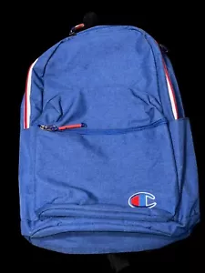 Champion Blue Embroidered Logo Laptop Backpack Measures 12x18x6 - Picture 1 of 5