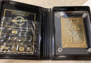 1993 TOPPS MIKE PIAZZA 24K GOLD HIGHLAND MINT CARD NEW W/ BOX & COA /375 - Picture 1 of 5