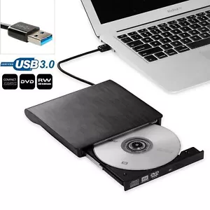 Slim External USB 3.0 CD DVD RW ROM Writer Drive Burner Reader Player PC Laptop - Picture 1 of 11