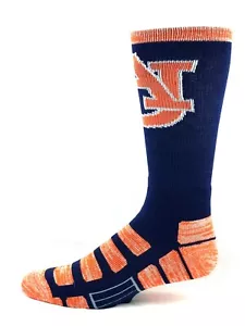 Calze Auburn Tigers blu navy e arancione RMC toppe Deuce Crew - Foto 1 di 2