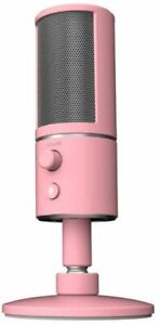 Razer Seiren X Desktop Cardioid Condenser Microphone SHOCK RESISTANT Quartz Pink