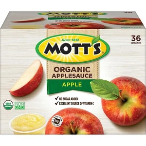 Mott's Organic Applesauce, 3.9 oz cups, 36 count - Picture 1 of 3