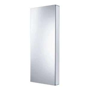 FINE FIXTURES Medicine Cabinet 15"WX40"H Reversible W/ Mirror in Aluminum Silver - Picture 1 of 7