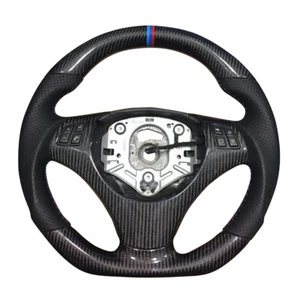 For BMW E90 E91 E92 E93 M3 328i Carbon Fiber Leather Custom Steering Wheel - Picture 1 of 11