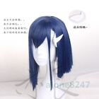 DARLING in the FRANXX 015 Ichigo Anime Blue Straight Short Cosplay Full Wig 